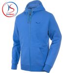 سویشرت تمام زیپ مردانه salewa مدل SOLIDLOGO 2 COTTON HOODY