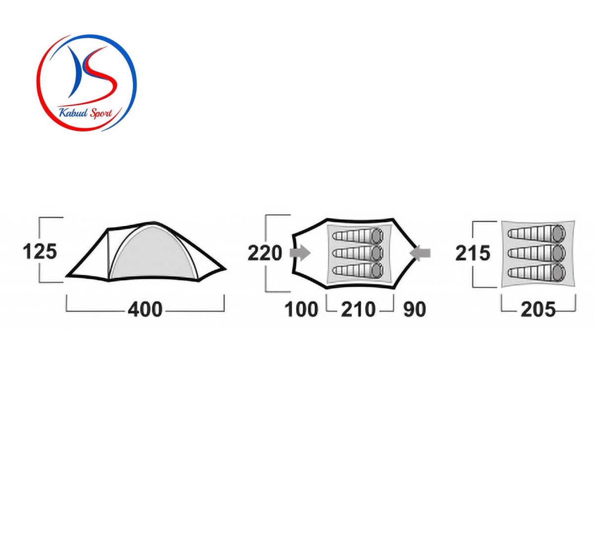 چادر 3 نفره هاسکی مدل Husky Baron 3 - Image 3