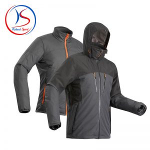 کاپشن دوپوش گورتکس Forclaz مدل TREKKING JACKET TRAVEL 500