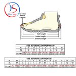 جدول سایز بندی کفش هامتو