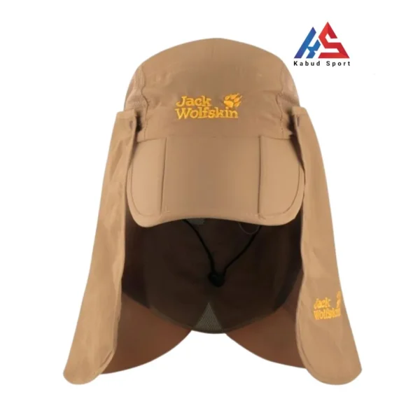 کلاه سه تیکه طرح jack wolfskin قهوه ای