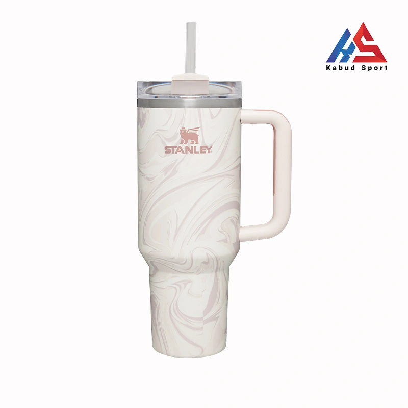 ماگ استنلی ۱.۱۸ لیتر مدل Quencher H2.O Tumbler پاستیلی سفیدکرم