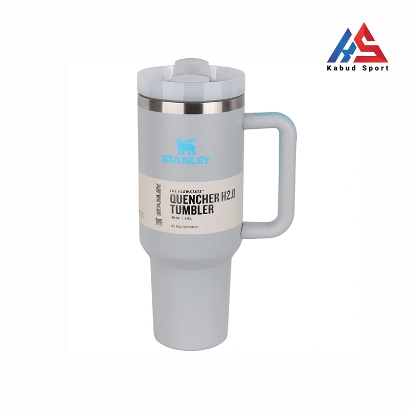 ماگ استنلی ۱.18L مدل Quencher H2.O Tumbler طوسی آبی