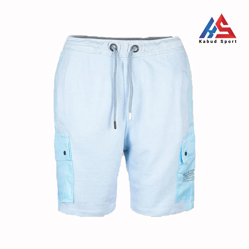 sublevel-shorts-blue شلوارک نخی مردانه Sublevel رنگ آبی نمای جلو