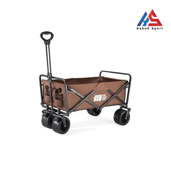چرخ دستی سفری تان ژیان ژه مدل TXZ-1002 در حالت باز شده با پارچه آکسفورد در کمپینگ