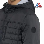 کاپشن GERRY آب گریز مشکی و سبز با فرم رگولار