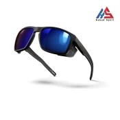 عینک کوهنوردی جولبو مدل Julbo Shield M Gris کد J5443614 نمای روبرو با فریم مشکی مات